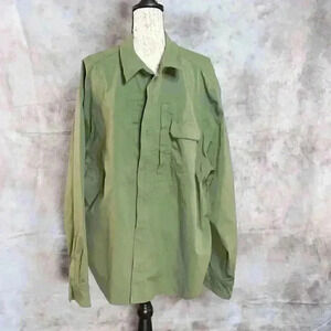 Vintage Propper 2XL Green long sleeve tactical shirt